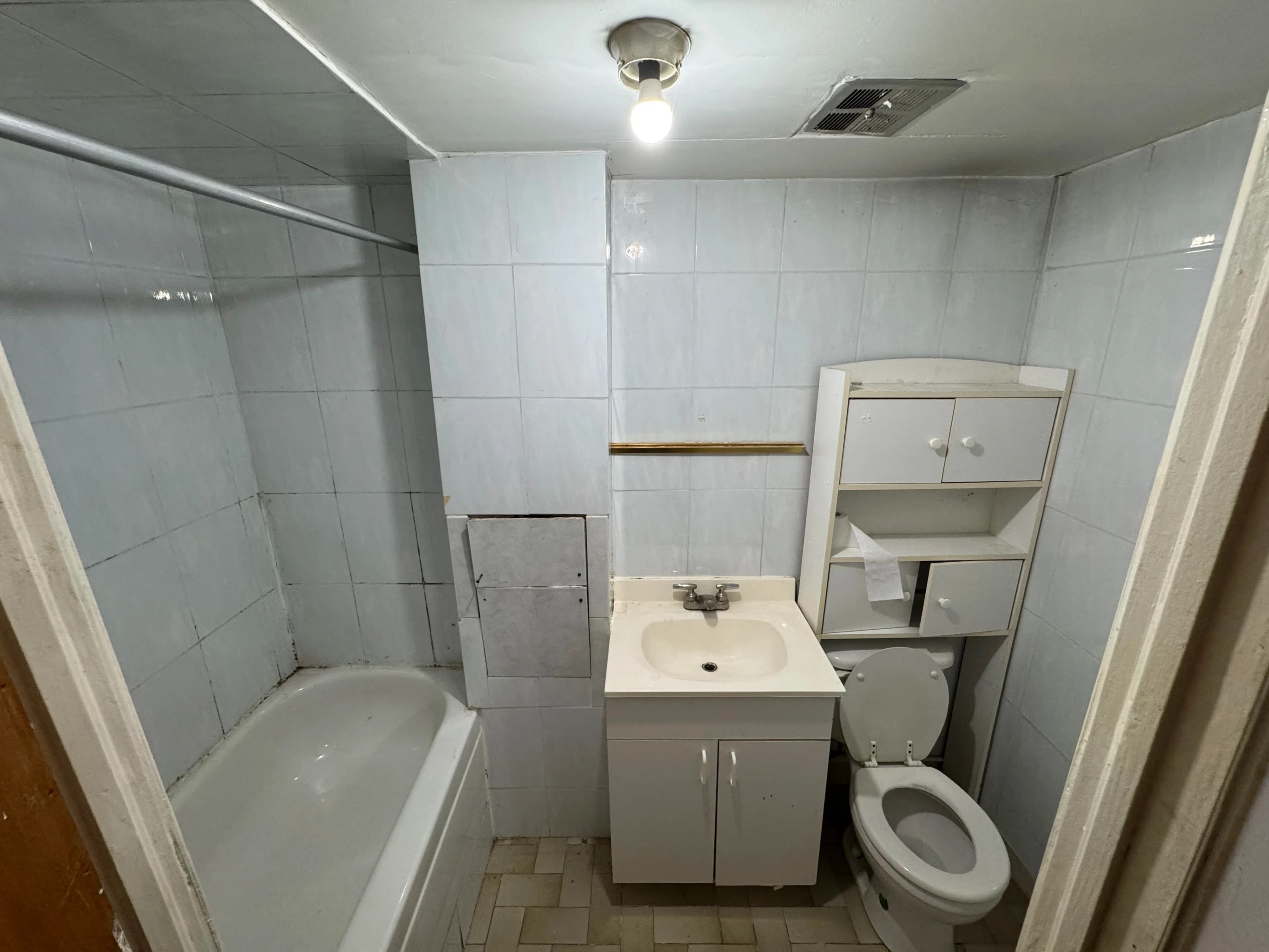 Washroom renovation after flooding